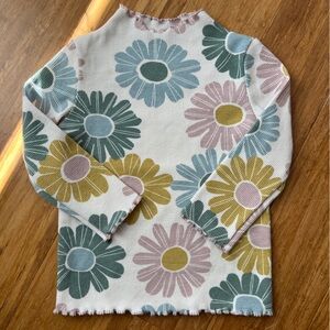 Little Co Ribbed Floral Long Sleeve Top